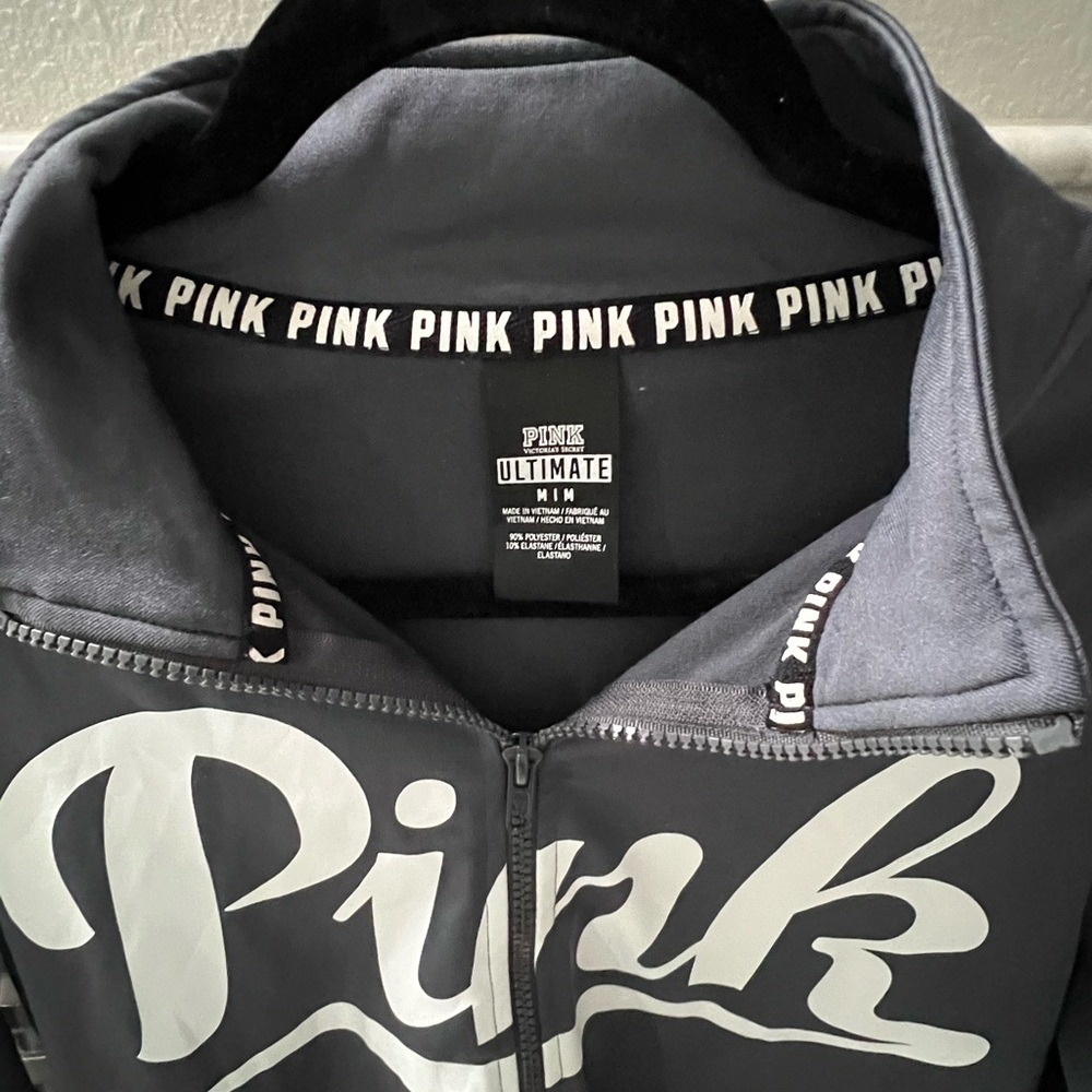 VS Pink quarter zip pullover long sleeve - Picture 3 of 4